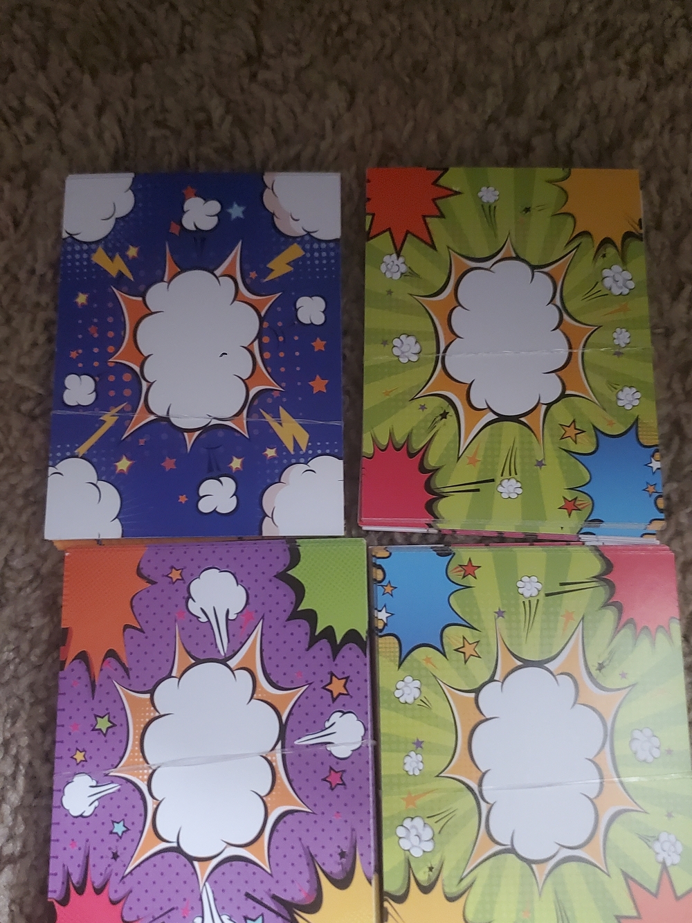 (100) HAND WRITE  On A Pop Art Comic Book Style CARD